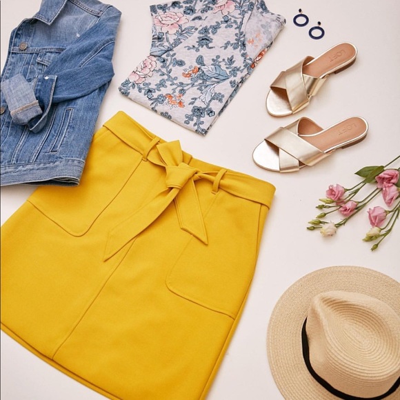 LOFT Dresses & Skirts - NWT: LOFT Mustard Yellow Mini Skirt